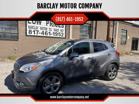 2014 Buick Encore for sale at BARCLAY MOTOR COMPANY in Arlington TX
