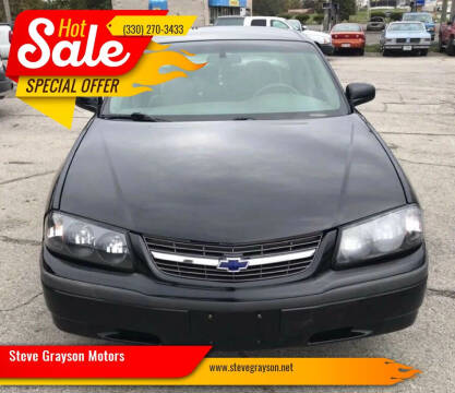 2003 Chevrolet Impala for sale at STEVE GRAYSON MOTORS in Youngstown OH