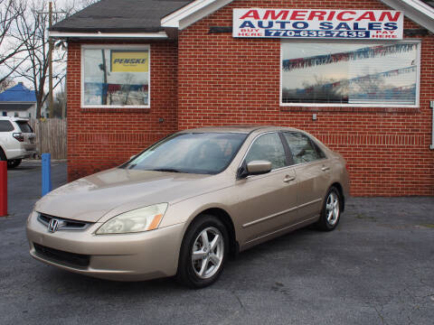 2004 Honda Accord for sale at AMERICAN AUTO SALES LLC in Austell GA