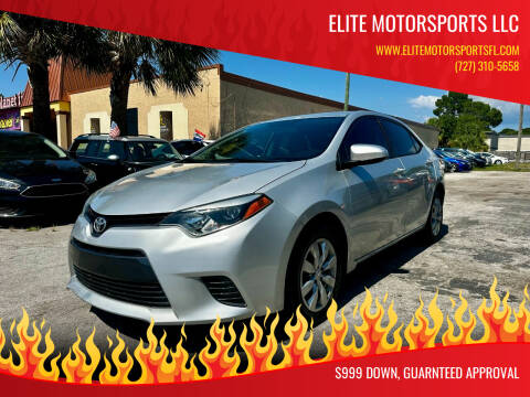 2015 Toyota Corolla for sale at Elite Motorsports LLC in Saint Petersburg FL