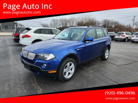 2008 BMW X3 for sale at Page Auto Inc in Green Bay WI