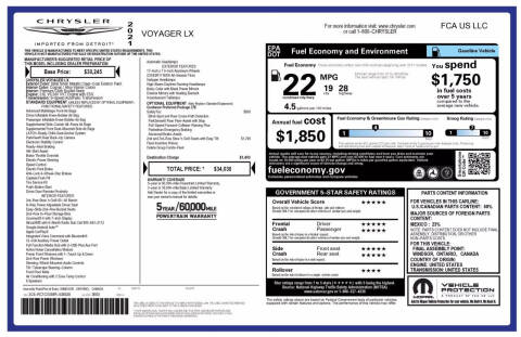 2021 Chrysler Voyager LX