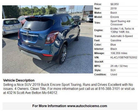2019 Buick Encore Sport Touring