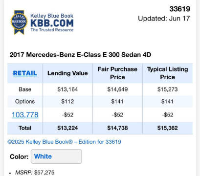 2017 Mercedes-Benz E-Class E 300
