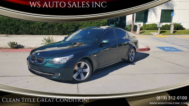 2010 BMW 5 Series for sale at WS AUTO SALES INC in El Cajon CA