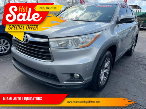 2015 Toyota Highlander for sale at MIAMI AUTO LIQUIDATORS in Miami FL
