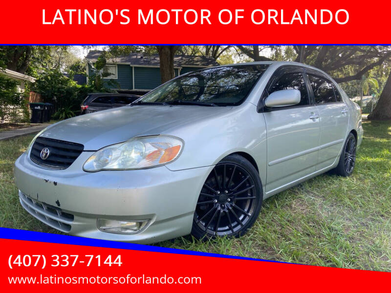 2004 Toyota Corolla for sale at LATINO'S MOTOR OF ORLANDO in Orlando FL
