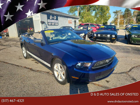 2010 Ford Mustang for sale at D & D Auto Sales Of Onsted in Onsted MI