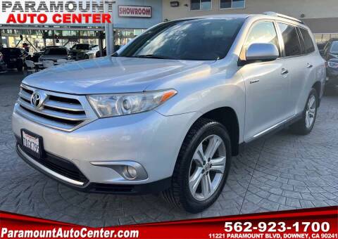 2012 Toyota Highlander for sale at PARAMOUNT AUTO CENTER in Downey CA