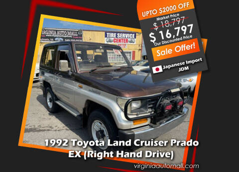 1992 Toyota Land Cruiser prado for sale at Virginia Auto Mall in Woodford VA