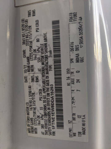 2013 Ford E-Series E-150