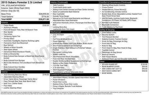 2015 Subaru Forester 2.5i Limited