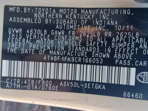 2012 Toyota Camry XLE