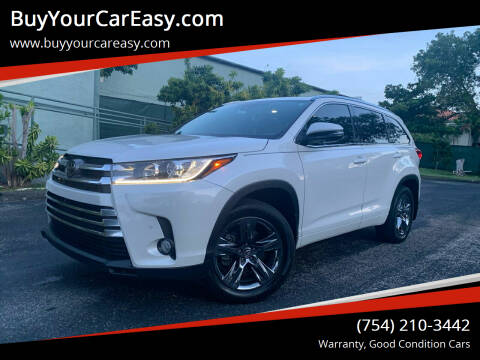 2018 Toyota Highlander for sale at BuyYourCarEasyllc.com in Hollywood FL
