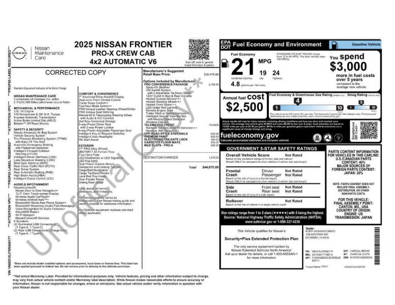 2025 Nissan Frontier PRO-X