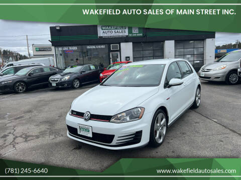 2016 Volkswagen Golf GTI for sale at Wakefield Auto Sales of Main Street Inc. in Wakefield MA
