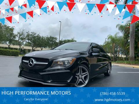 2015 Mercedes-Benz CLA for sale at HIGH PERFORMANCE MOTORS in Hollywood FL