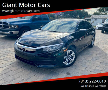 2016 Honda Civic for sale at Giant Motor Cars in Tampa FL
