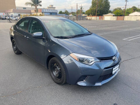 2016 Toyota Corolla for sale at UNITED AUTO MART CA in Arleta CA