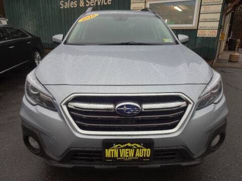 2018 Subaru Outback for sale at MOUNTAIN VIEW AUTO in Lyndonville VT