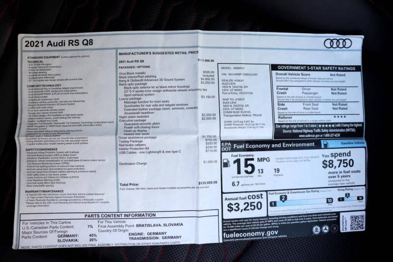 2021 Audi RS Q8 4.0T quattro