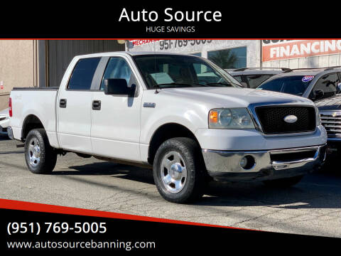2007 Ford F-150 for sale at Auto Source in Banning CA