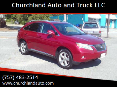 2010 Lexus RX 350 for sale at Churchland Auto and Truck LLC in Portsmouth VA