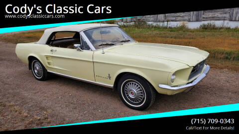 1967 Ford Mustang for sale at Cody's Classic & Collectibles, LLC in Stanley WI