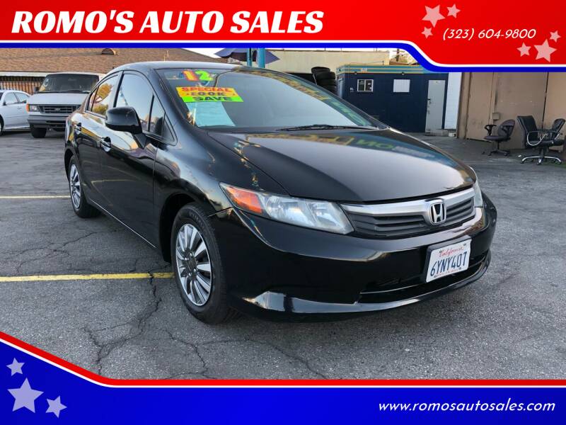 2012 Honda Civic for sale at ROMO'S AUTO SALES in Los Angeles CA
