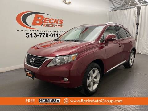 2012 Lexus RX 350 for sale at Becks Auto Group in Mason OH