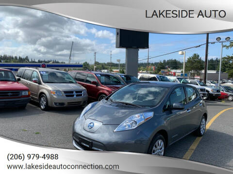 2016 Nissan LEAF for sale at Lakeside Auto in Lynnwood WA