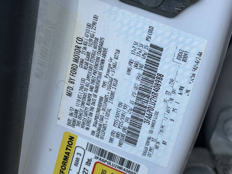 2017 Ford Fusion Hybrid SE