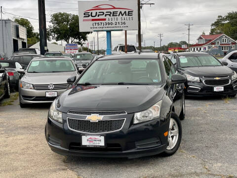 2013 Chevrolet Cruze for sale at Supreme Auto Sales in Chesapeake VA