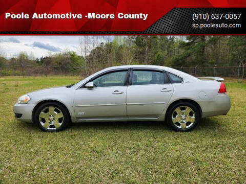 2008 Chevrolet Impala for sale at Poole Automotive in Laurinburg NC