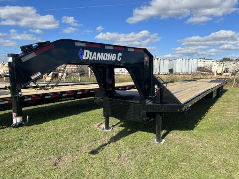 2022 Diamond C Trailers FMAX212HDT 40' GOOSENECK FLATB for sale at The Trailer Lot in Hallettsville TX