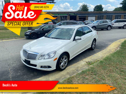 2011 Mercedes-Benz E-Class for sale at Beck's Auto in Chesterfield VA