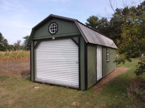  12 x 24 lofted barn w/ garage pkg for sale at Extra Sharp Autos in Montello WI
