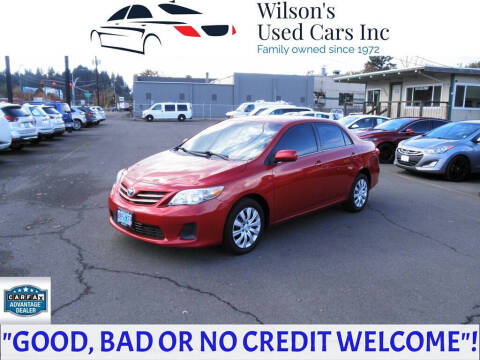 2013 Toyota Corolla for sale at Wilson's Used Cars Inc in Eugene OR