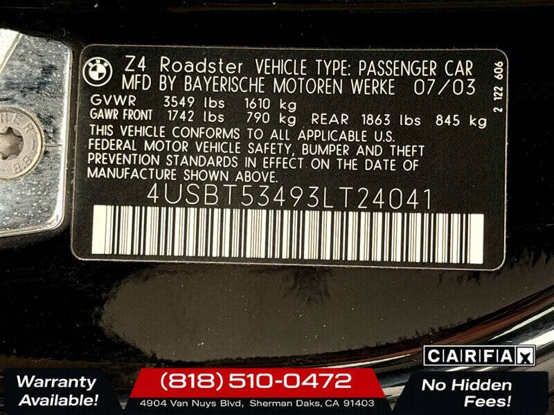 2003 BMW Z4 3.0i