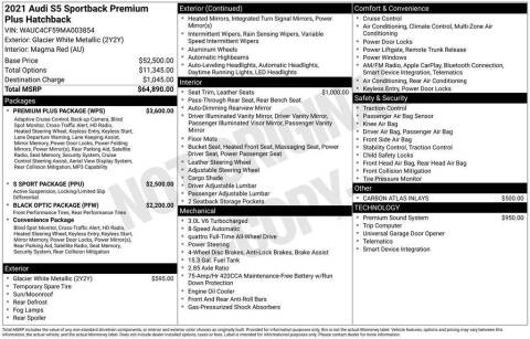 2021 Audi S5 Sportback 3.0T quattro Premium Plus