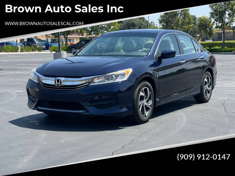 2016 Honda Accord for sale at Brown Auto Sales Inc in Upland CA