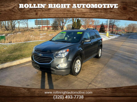 2017 Chevrolet Equinox for sale at Rollin' Right Automotive in Saint Cloud MN
