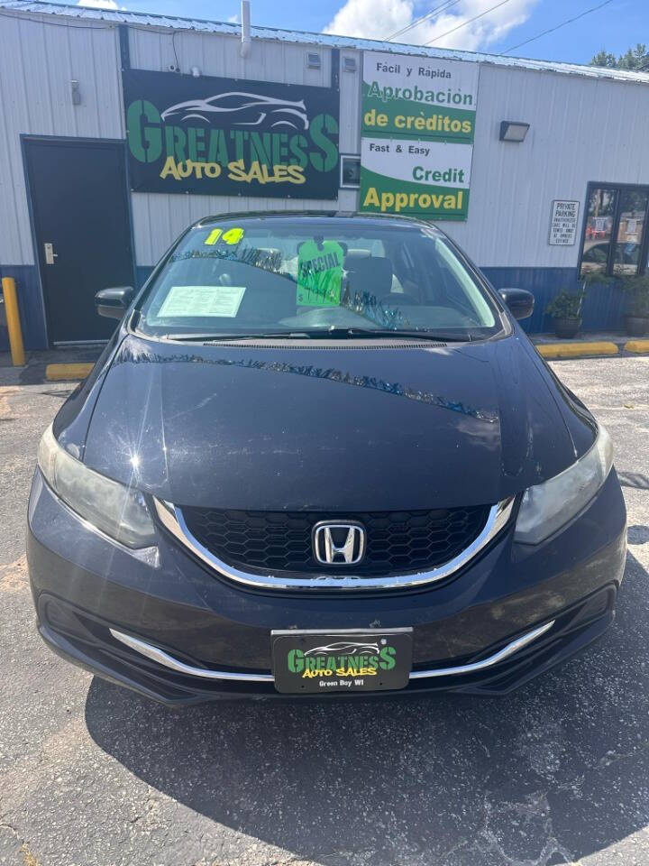 2014 Honda Civic for sale at GREATNESS AUTO SALES in Green Bay, WI