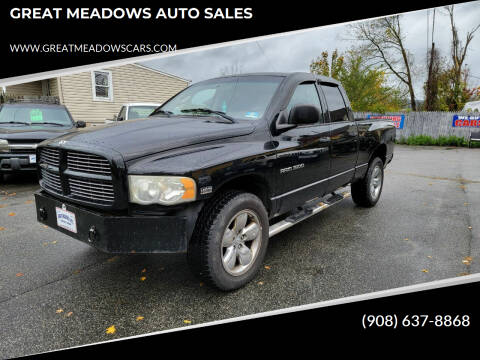 2003 Dodge Ram 1500 for sale at GREAT MEADOWS AUTO SALES in Great Meadows NJ