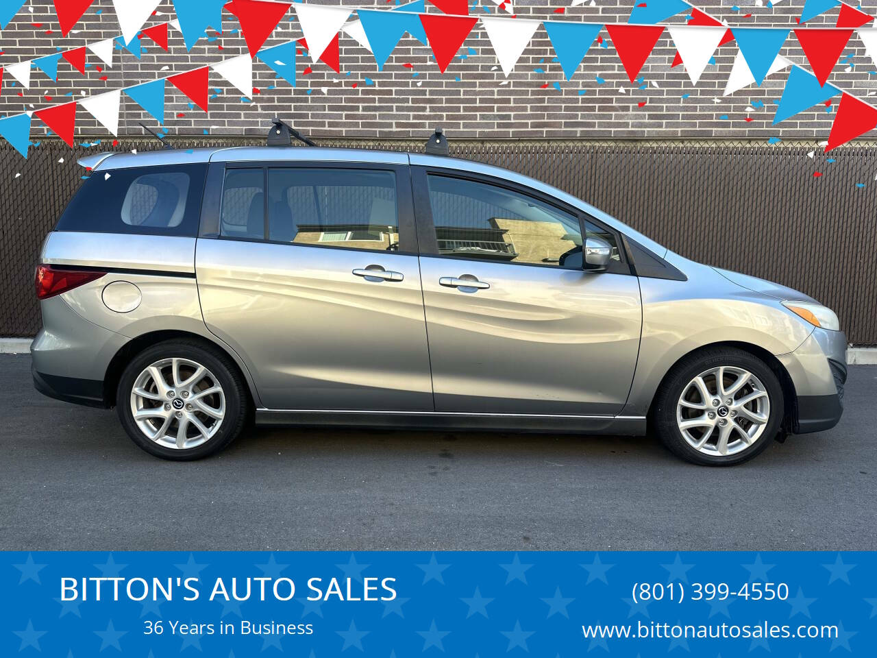 Gray 2013 Mazda Mazda5 Touring Touring 4dr Mini-Van 1