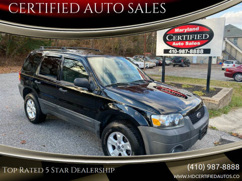 2007 Ford Escape for sale at CERTIFIED AUTO SALES in Millersville MD