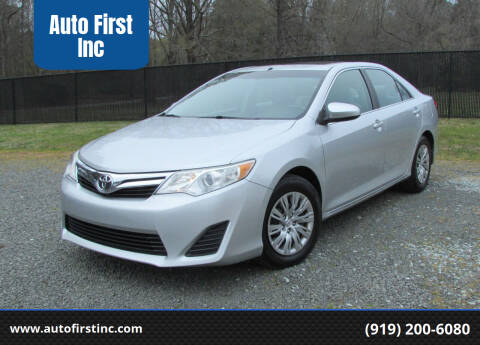 2012 Toyota Camry for sale at Auto First Inc in Durham NC