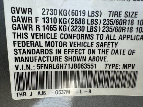 2018 Honda Odyssey EX-L w/Navi w/RES