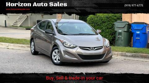 2016 Hyundai Elantra for sale at Horizon Auto Sales in Raleigh NC