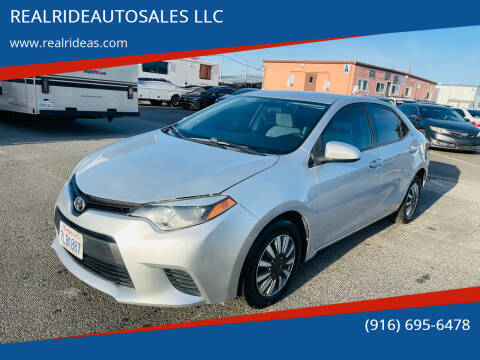 2015 Toyota Corolla for sale at REALRIDEAUTOSALES LLC in Sacramento CA